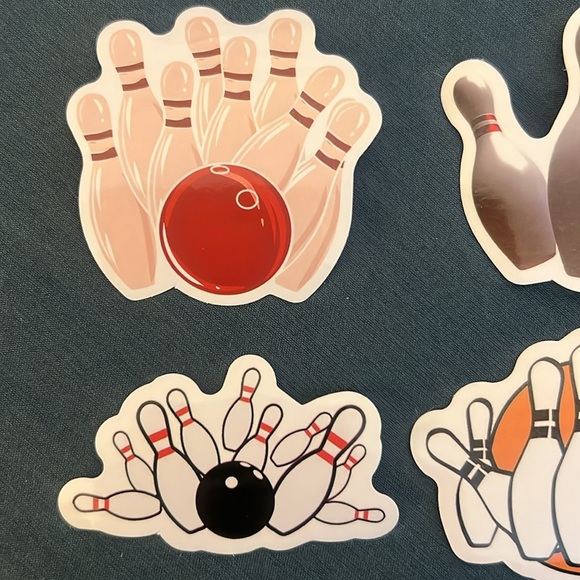 Lot of 4 Bowling Vinyl Stickers - Picture 2 of 3